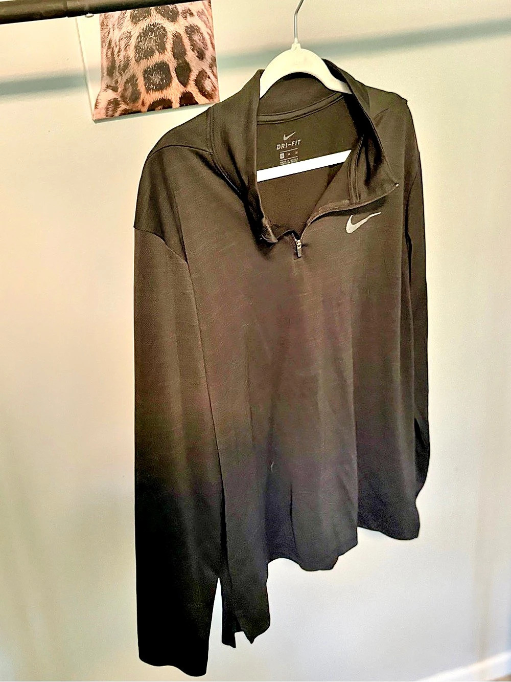 Nike Dri-FIT Quarter-Zip Top Black Size Medium Like New